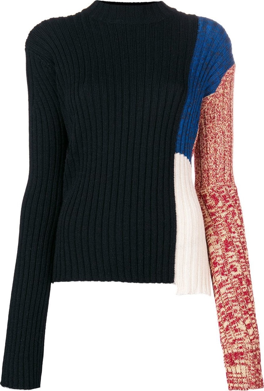 Calvin Klein 205W39NYC color block ribbed sweater
