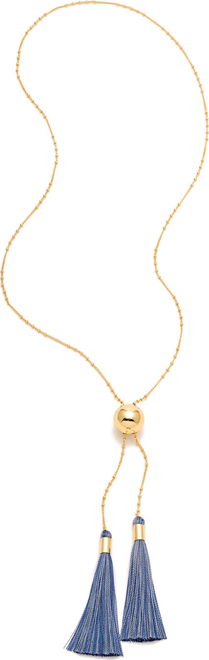 Gorjana Carmen Tassel Lariat Necklace