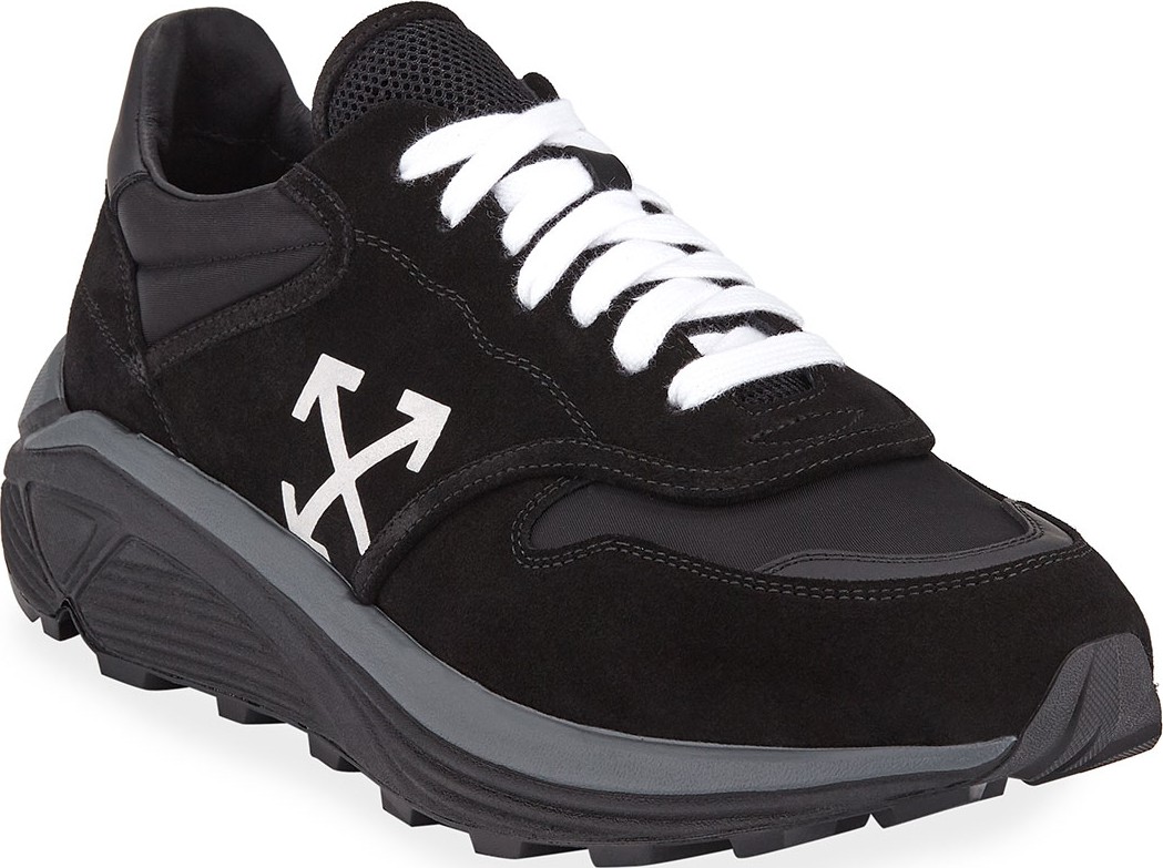 Off White Men's Jogger Lace-Up Suede Sneakers