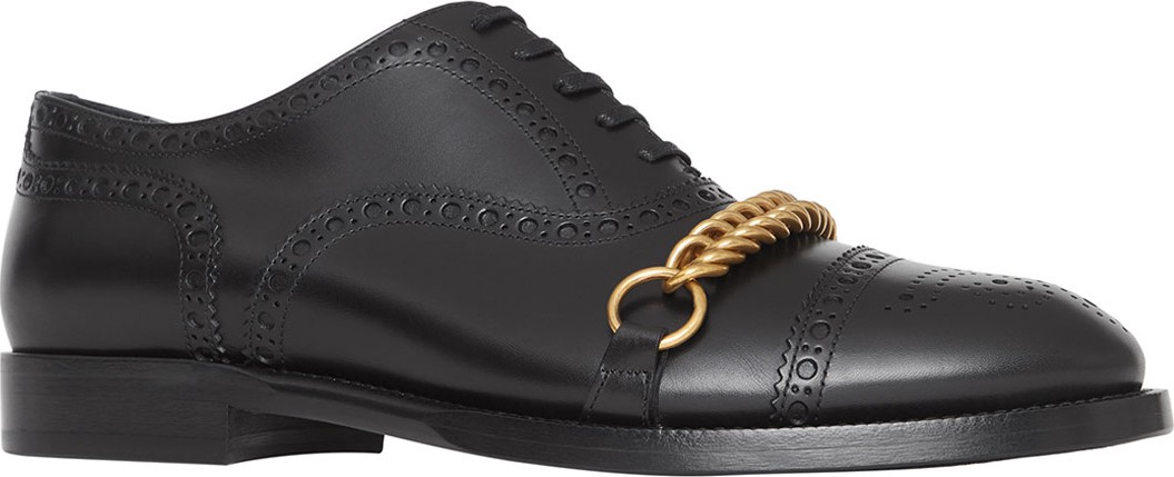 Burberry London England Men's Lewis Chain-Detail Brogue Oxfords