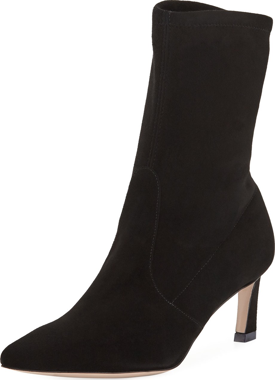 Stuart Weitzman Rapture Suede Sock Booties