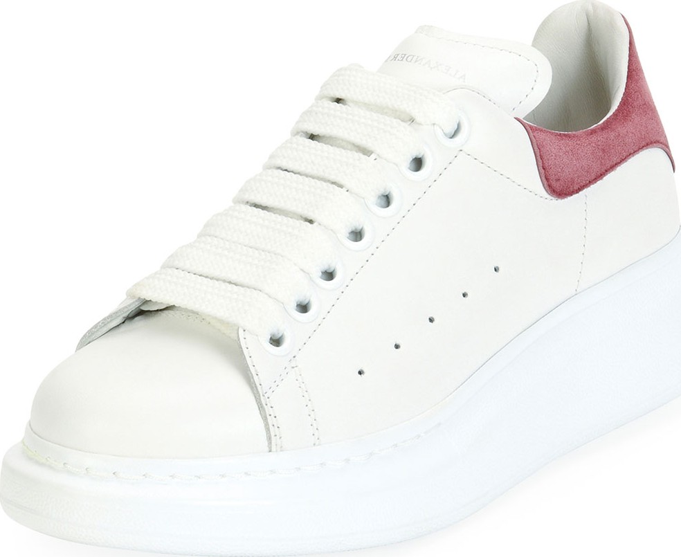 Alexander McQueen Leather Lace-Up Platform Sneakers