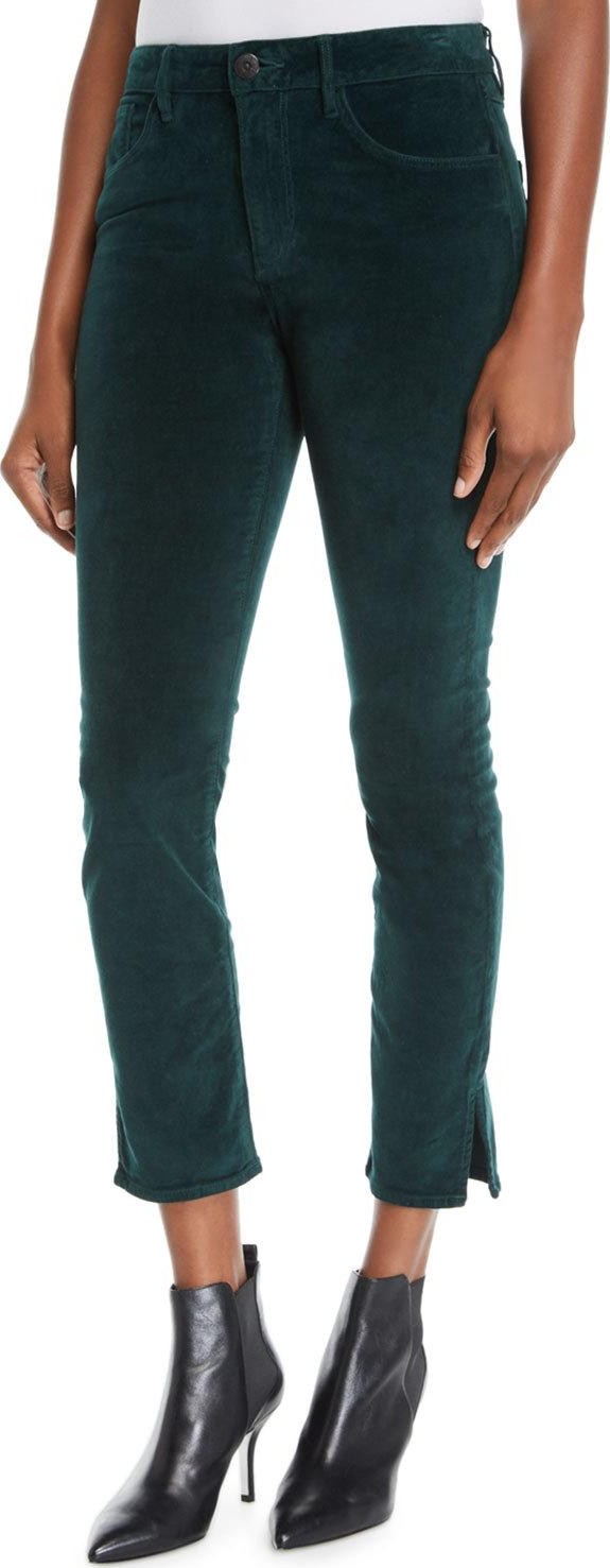 3X1 Higher Ground Cropped Corduroy Pants with Split Hem