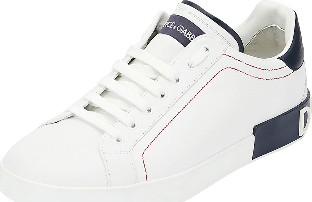 Dolce & Gabbana Men's Portofino Two-Tone Leather Sneakers