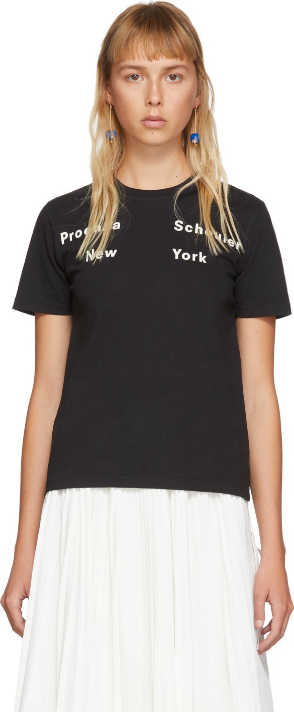 Proenza Schouler Black 'New York' T-Shirt