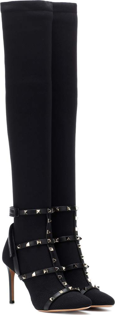 Valentino Valentino Garavani Rockstud Bodytech over-the-knee boots