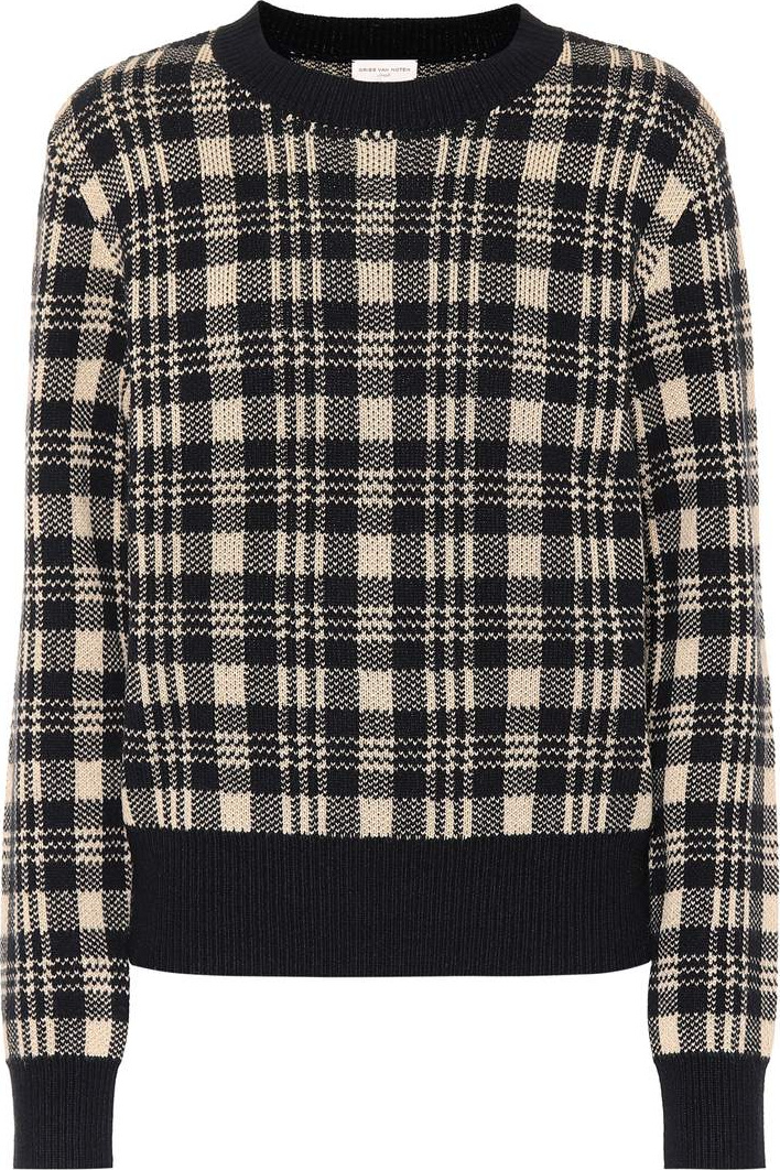 Dries Van Noten Checked wool-blend sweater