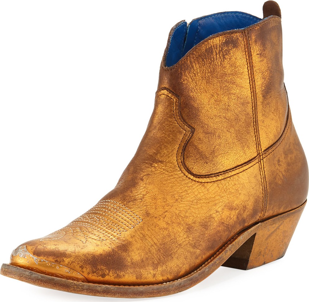 Golden Goose Deluxe Brand Young Metallic Western Boots