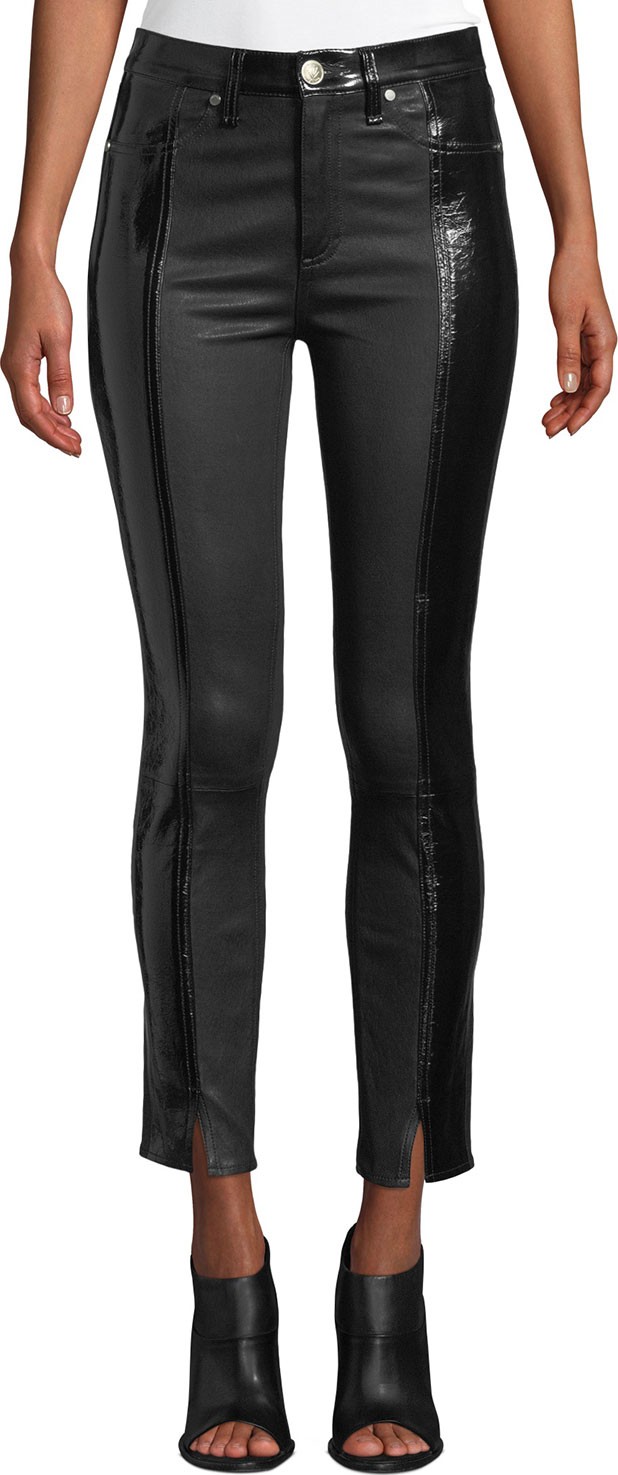 Rag & Bone Evelyn Two-Tone Leather Skinny Pants