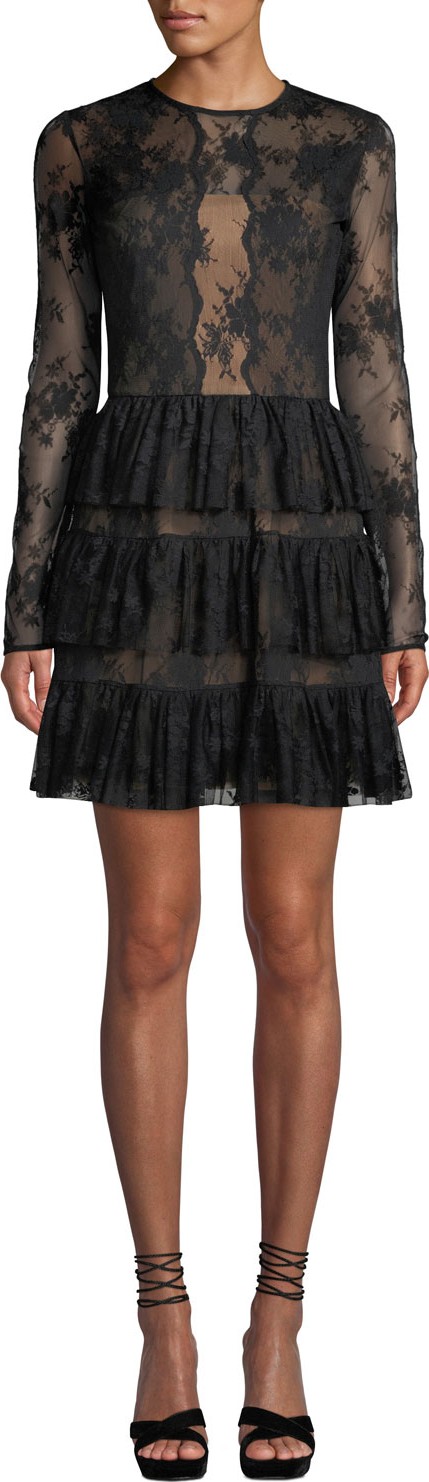 Bailey 44 Riviera Lace Long-Sleeve Cocktail Dress