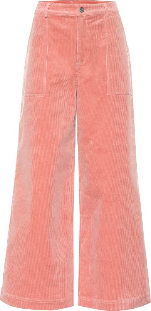 Ganni Stretch corduroy wide pants