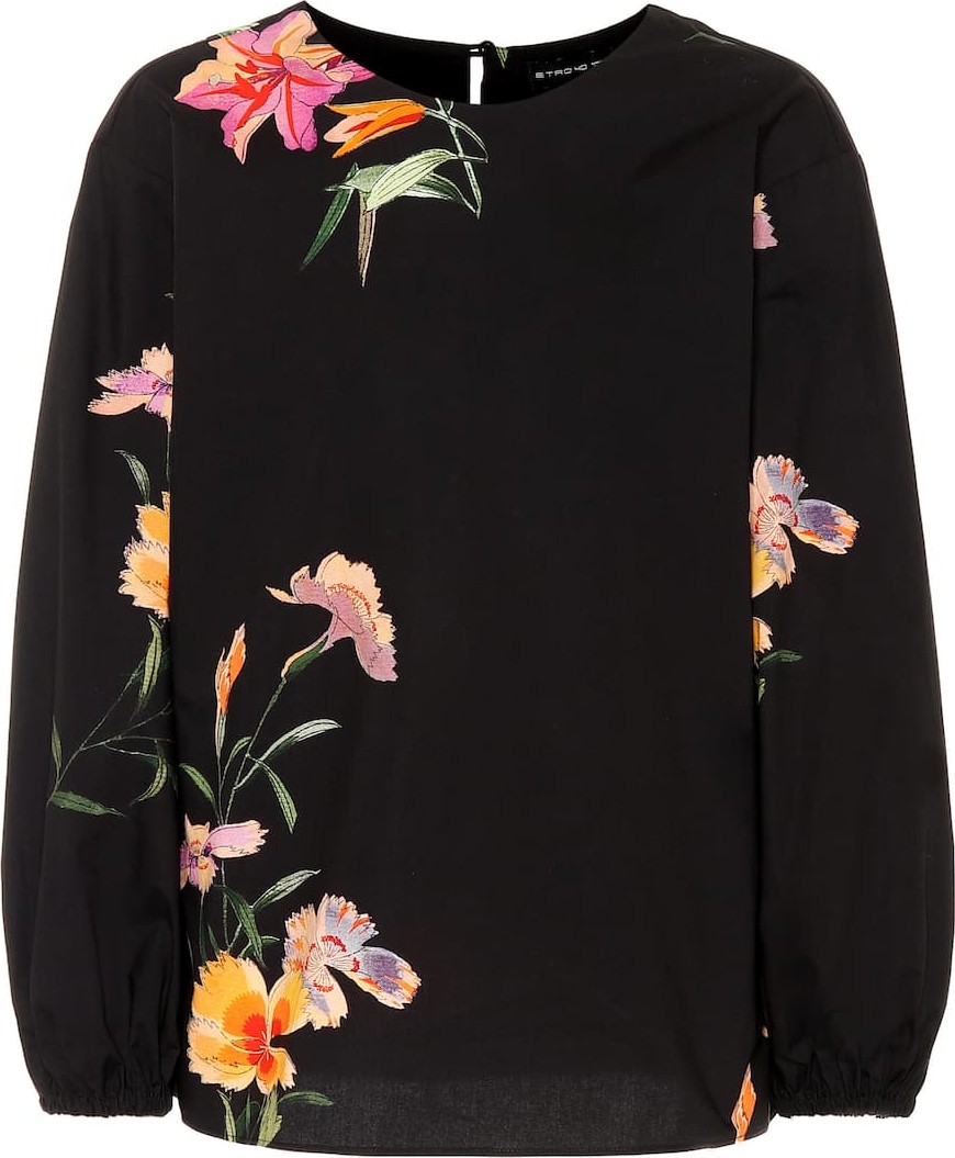 Etro Floral cotton top