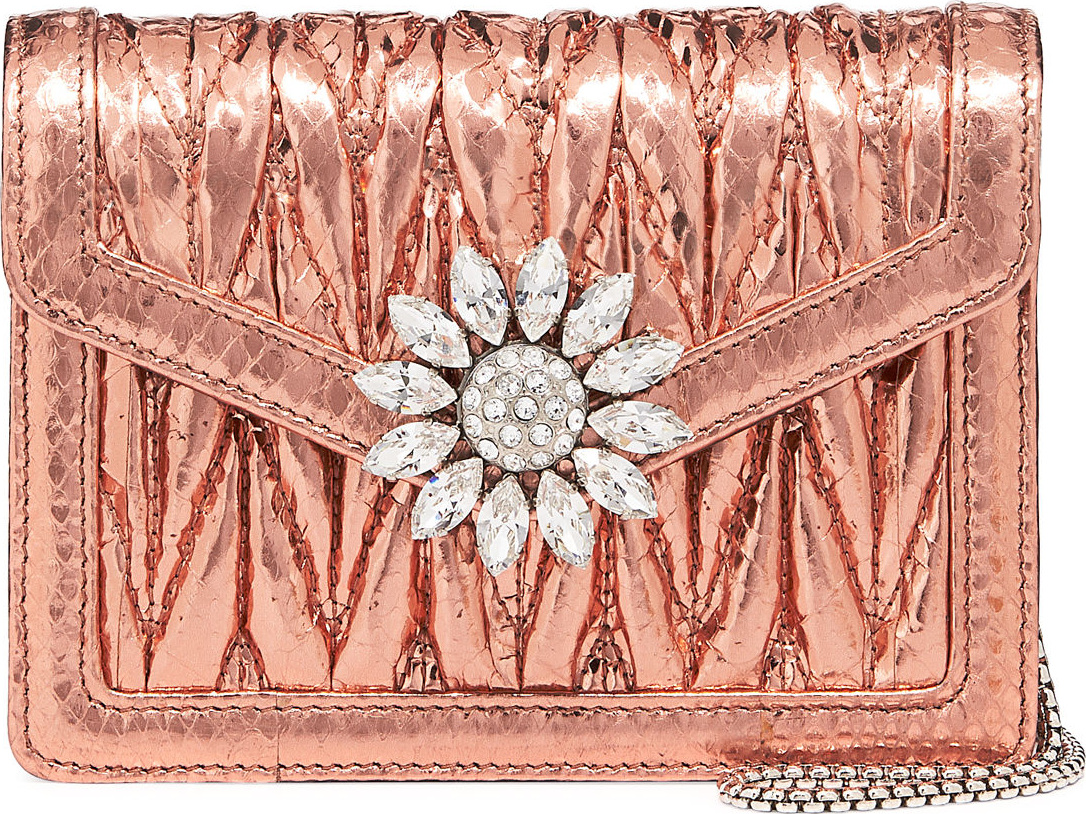 Miu Miu Ayers Matelassé Flower Crossbody Bag