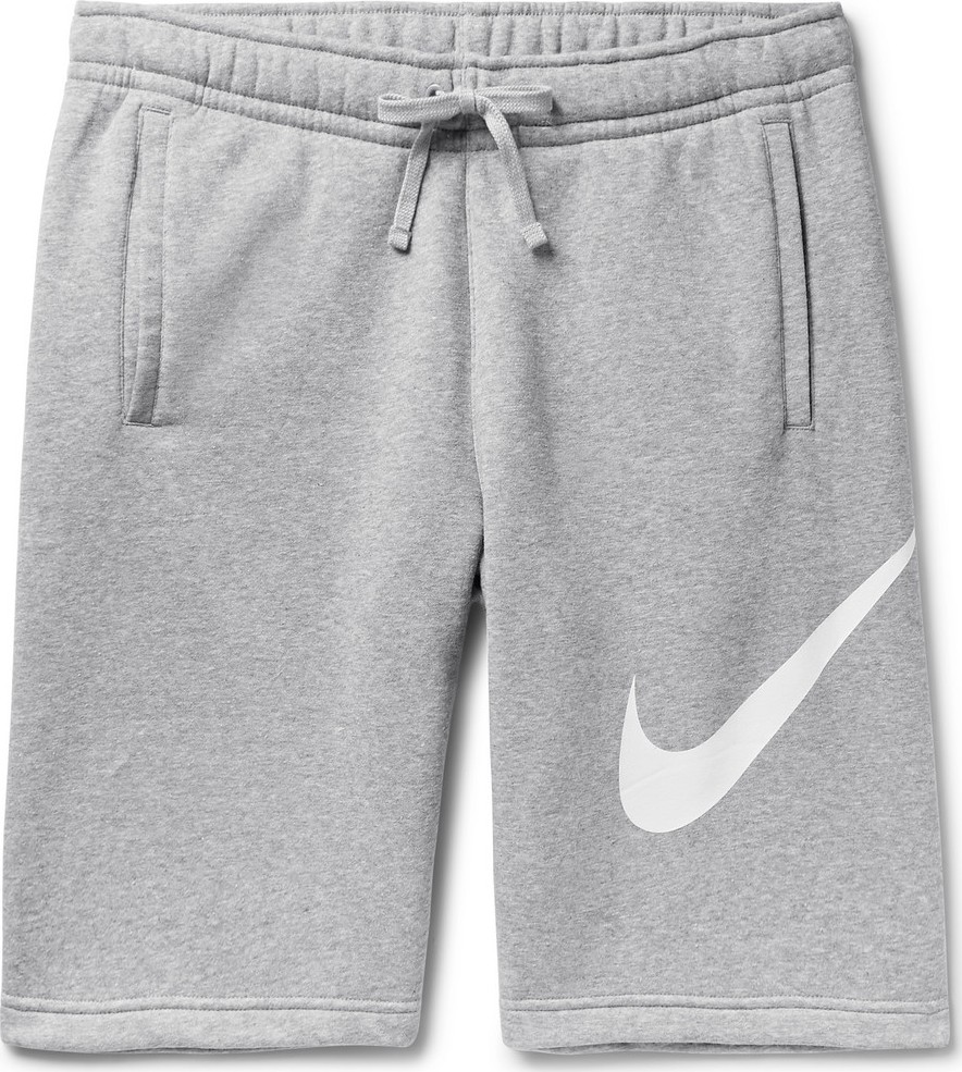 Nike Sportswear Club Logo-Print Fleece-Back Jersey Drawstring Shorts