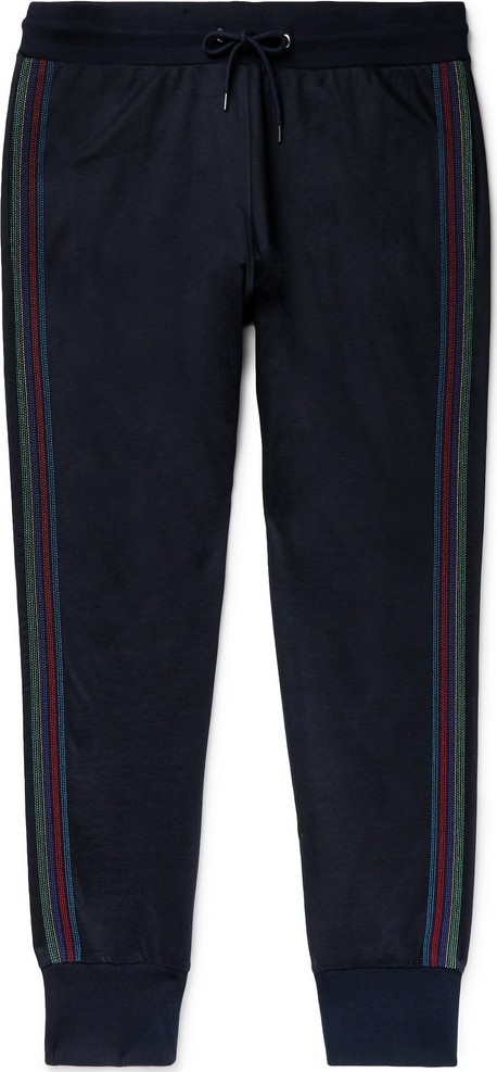 Ps By Paul Smith Slim-Fit Striped Cotton-Blend Jersey Sweatpants
