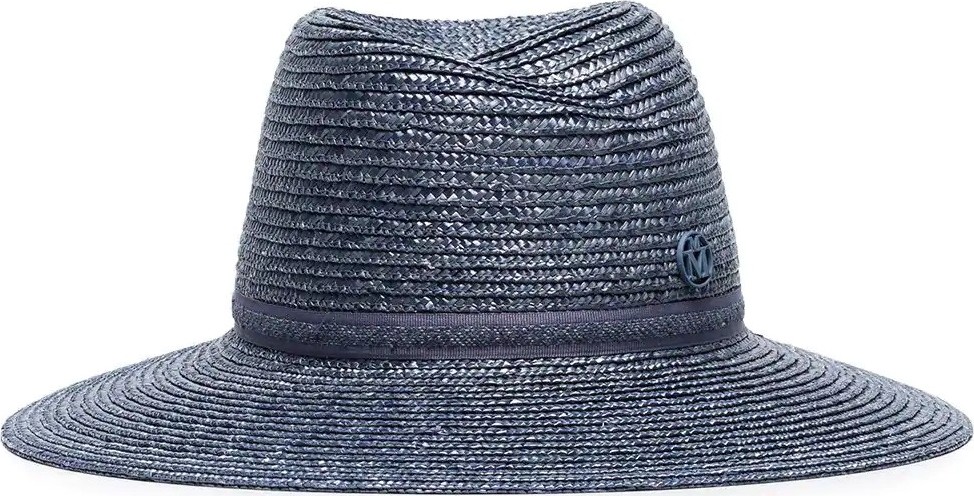 Maison Michel blue straw weave hat
