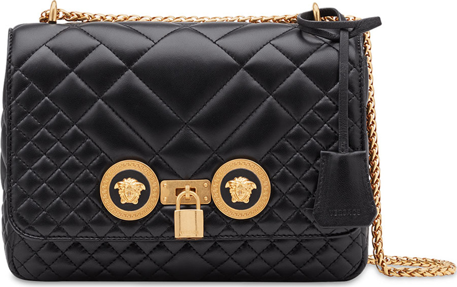 Versace Icon Medium Quilted Napa Shoulder Bag
