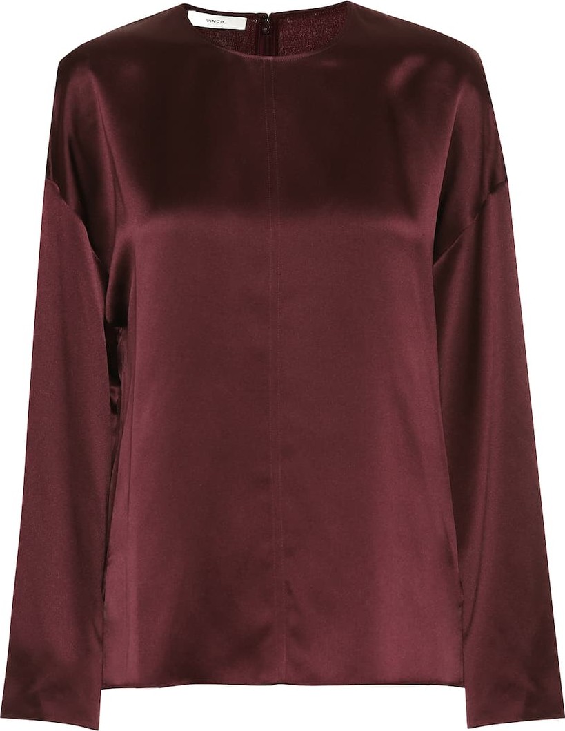 Vince Silk-satin blouse