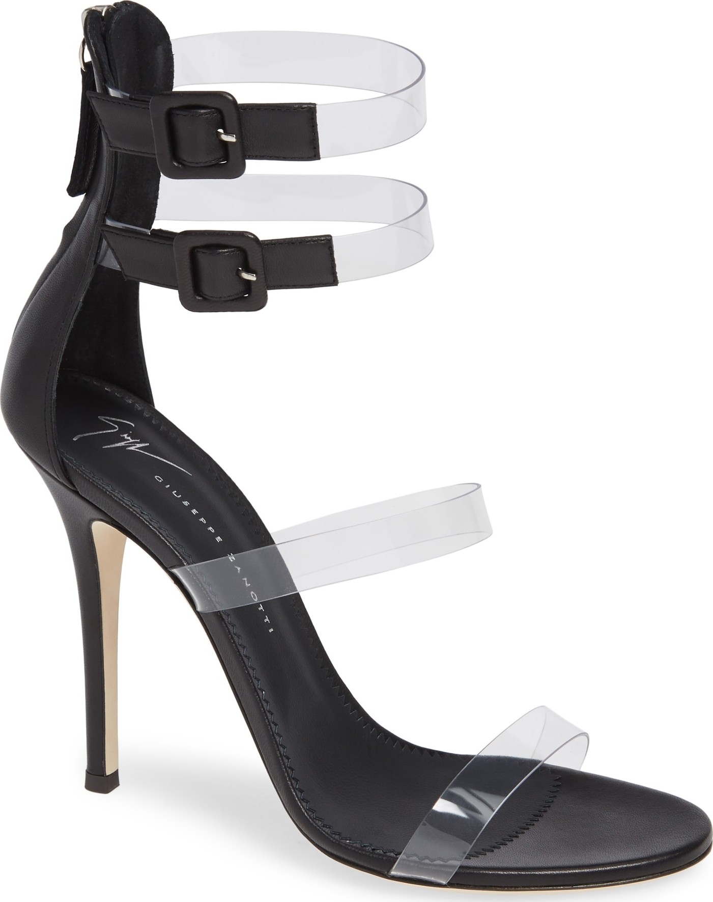 Giuseppe Zanotti Dehlia Transparent Strap Cage Sandal