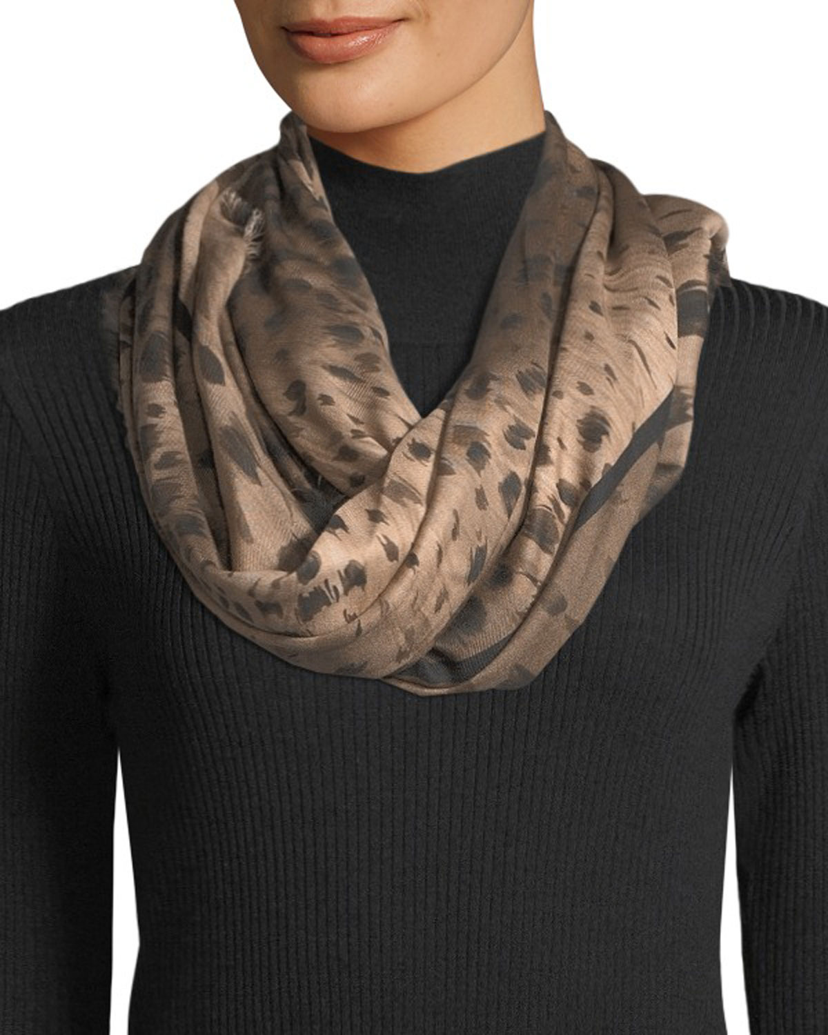 Lafayette 148 New York Agave Leopard Square Scarf