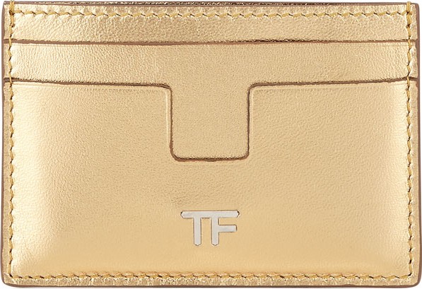 TOM FORD Metallic Leather Card Holder
