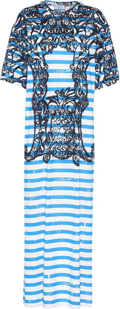 Prada Printed cotton maxi dress