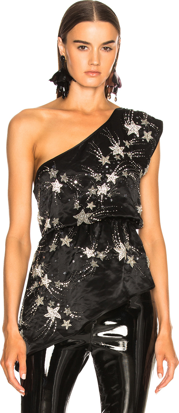 Attico One Shoulder Crepe Top