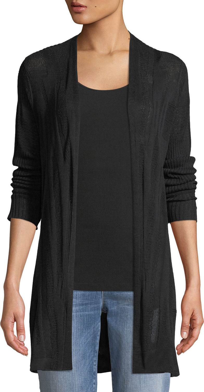 Eileen Fisher Fine Silk/Organic Linen Cardigan