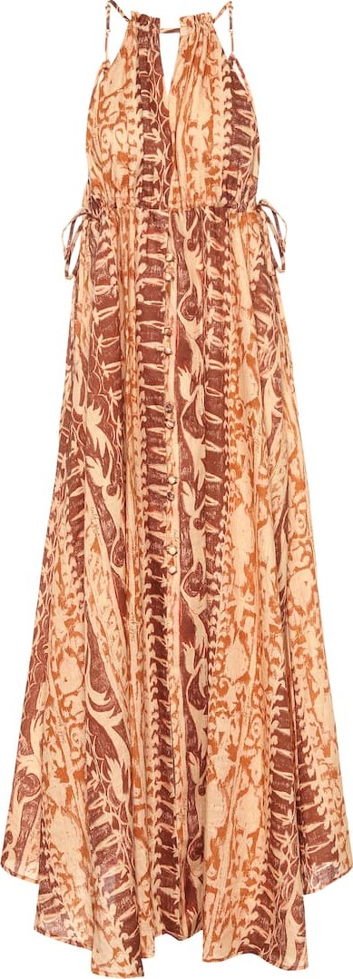 Cult Gaia Agatha printed linen maxi dress