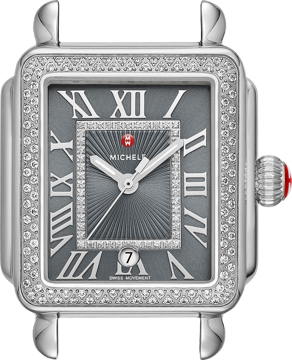 MICHELE Deco Madison Diamond Watch Head, Gray