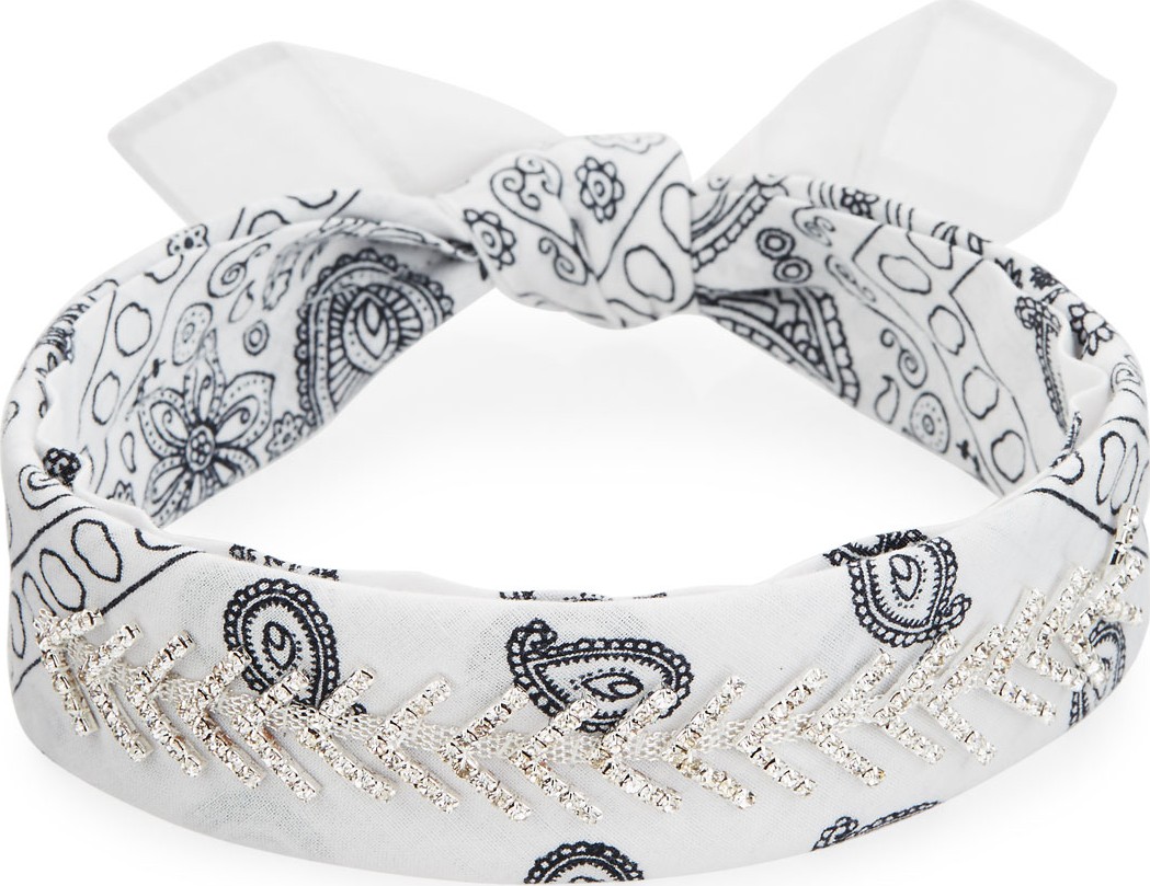 Fallon Monarch Crystal-Trimmed Bandana Choker