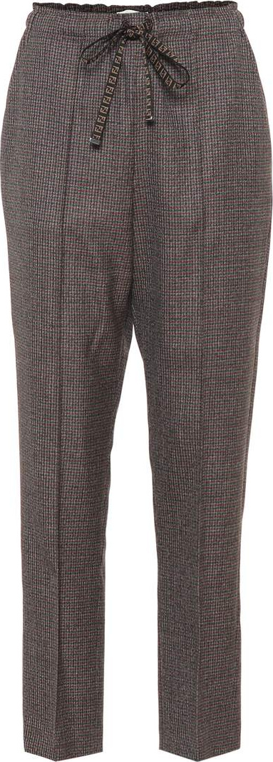 Fendi Checked stretch wool pants