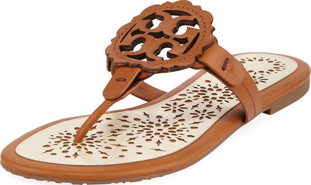 Tory Burch Miller Scallop Flat Slide Sandals