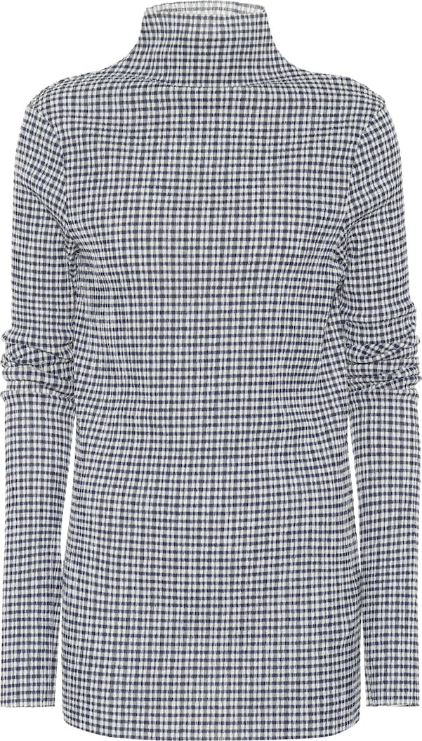 Jil Sander Plaid cotton-blend top