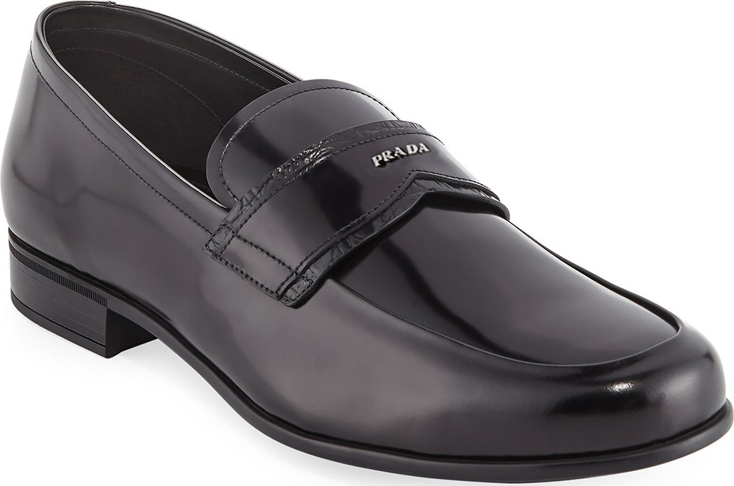 Prada Spazzolato Leather Loafer