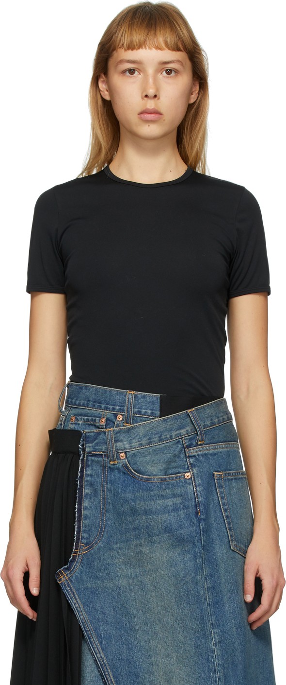 Junya Watanabe Black Shrunken T-Shirt