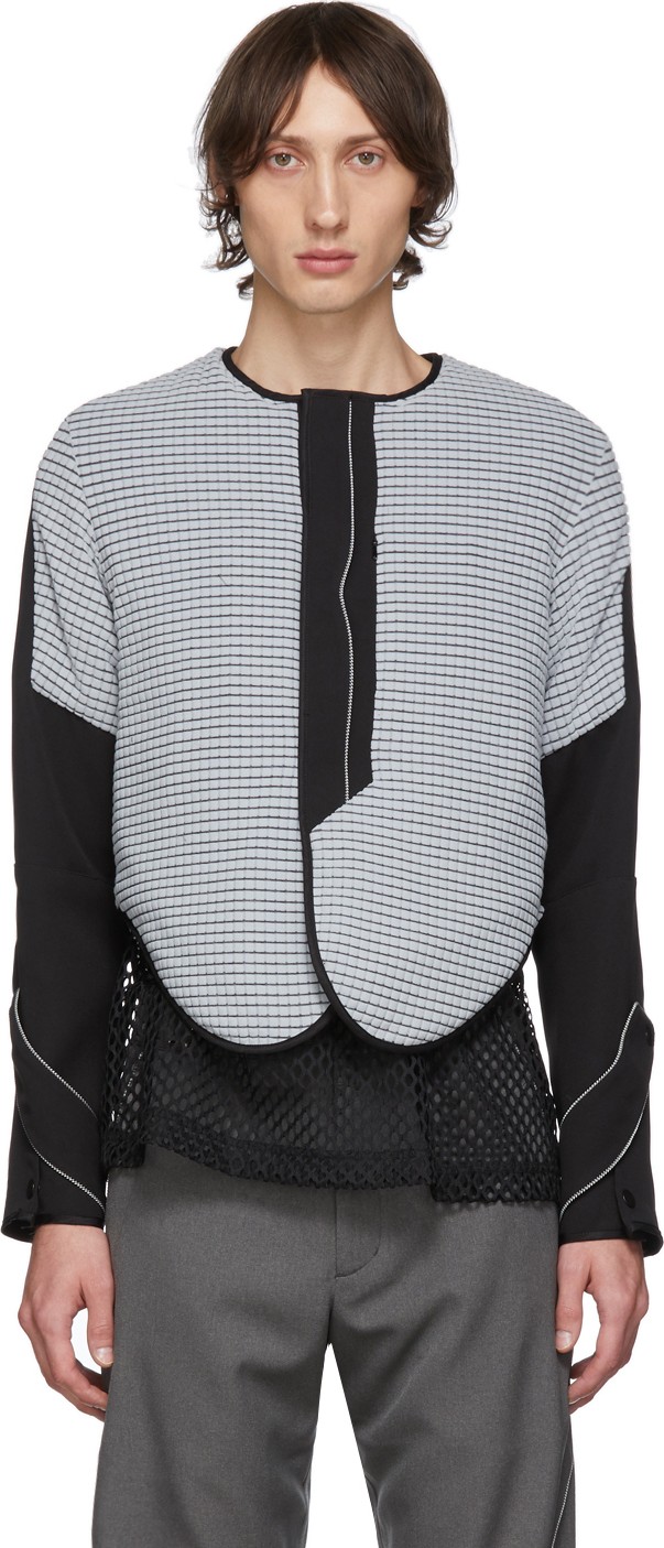Kiko Kostadinov Black & Grey Rorke Polartec Jacket