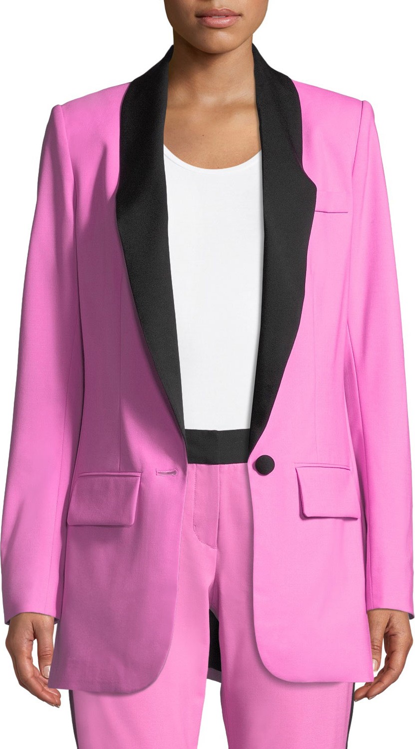 DIANE von FURSTENBERG Tommy Crepe Single-Button Jacket