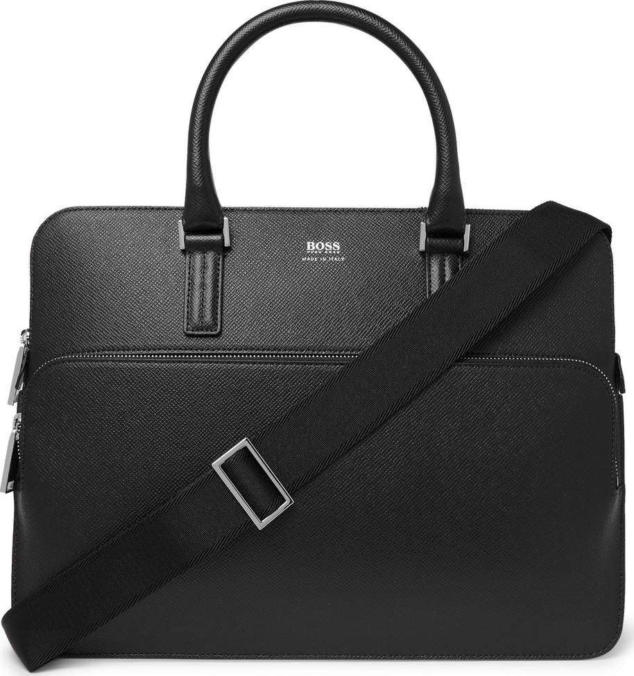HUGO BOSS Full-Grain Leather Briefcase