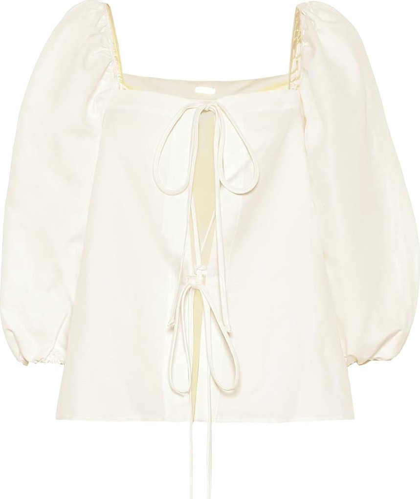 Cult Gaia Aurel linen and cotton top