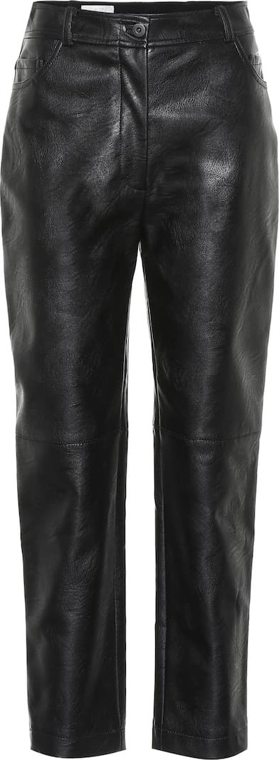 Stella McCartney High-rise faux leather pants