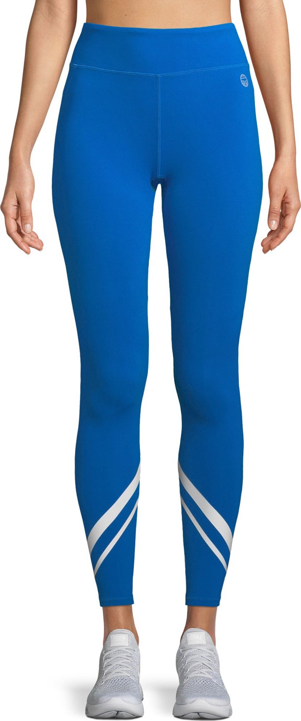Tory Sport Chevron Full-Length Performance Leggings