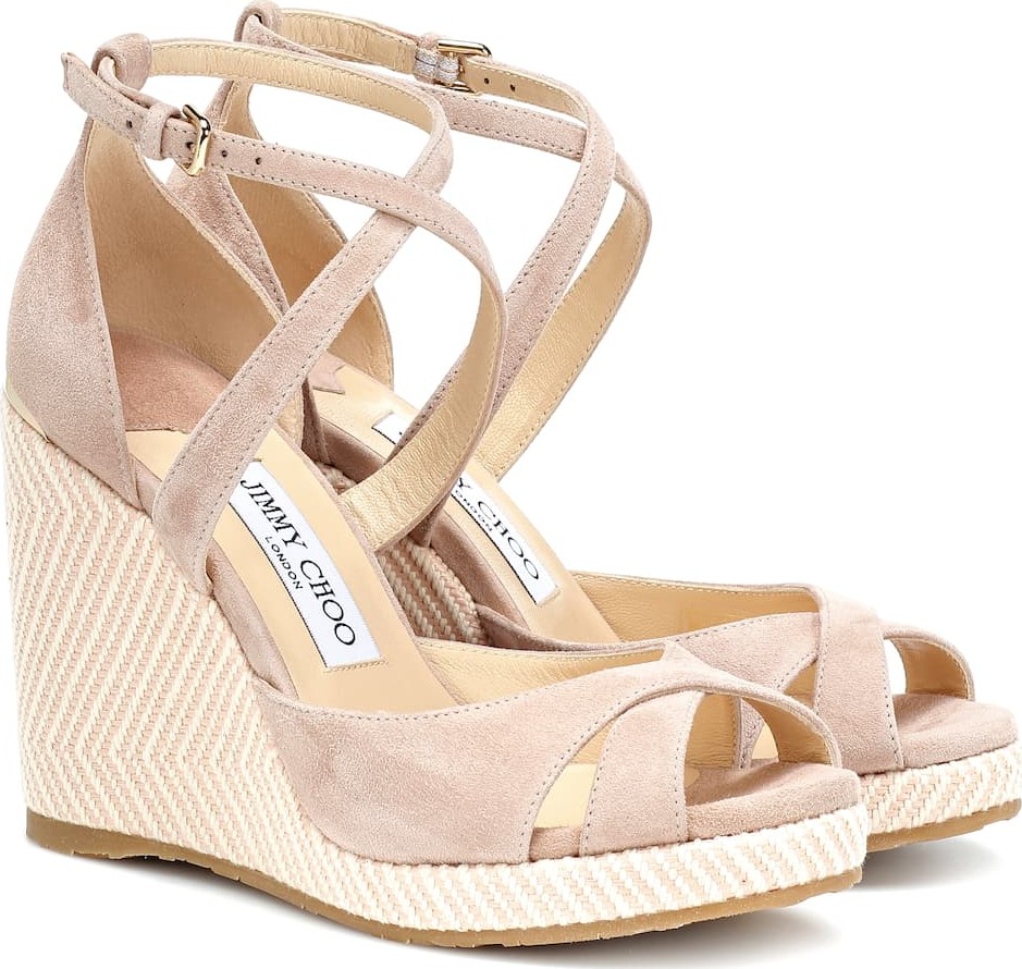 Jimmy Choo Alanah 105 suede wedge sandals
