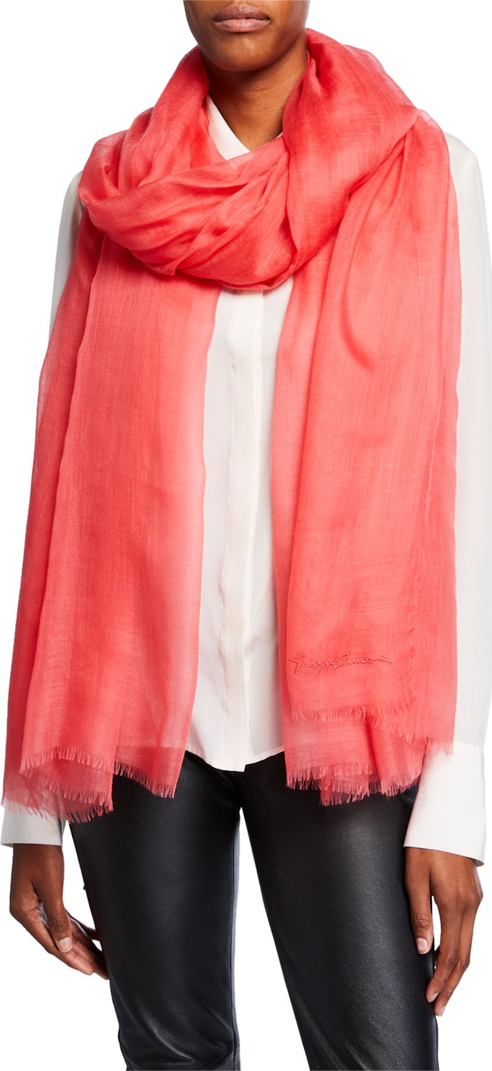 Giorgio Armani Cashmere Scarf, Geranium