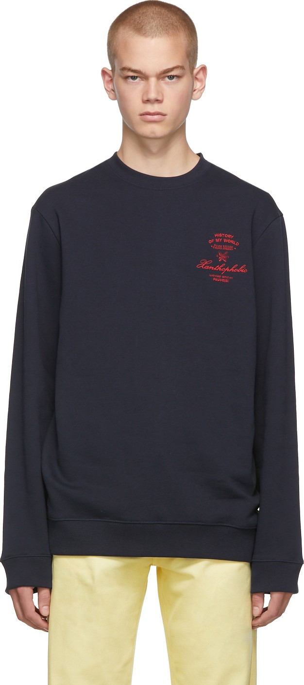 Raf Simons Navy 'Xanthophobic' Sweatshirt