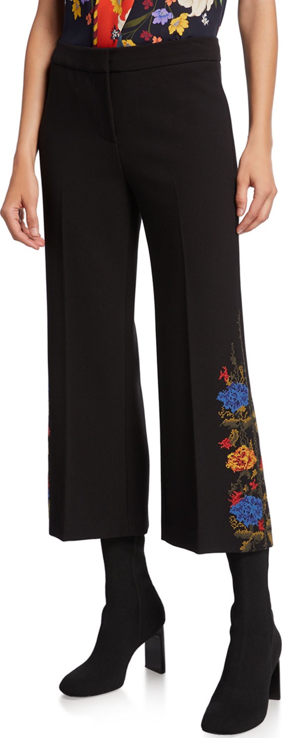 KOBI HALPERIN Santina Cropped Crepe Pants