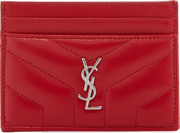 Saint Laurent Loulou Quilted Leather Card Case