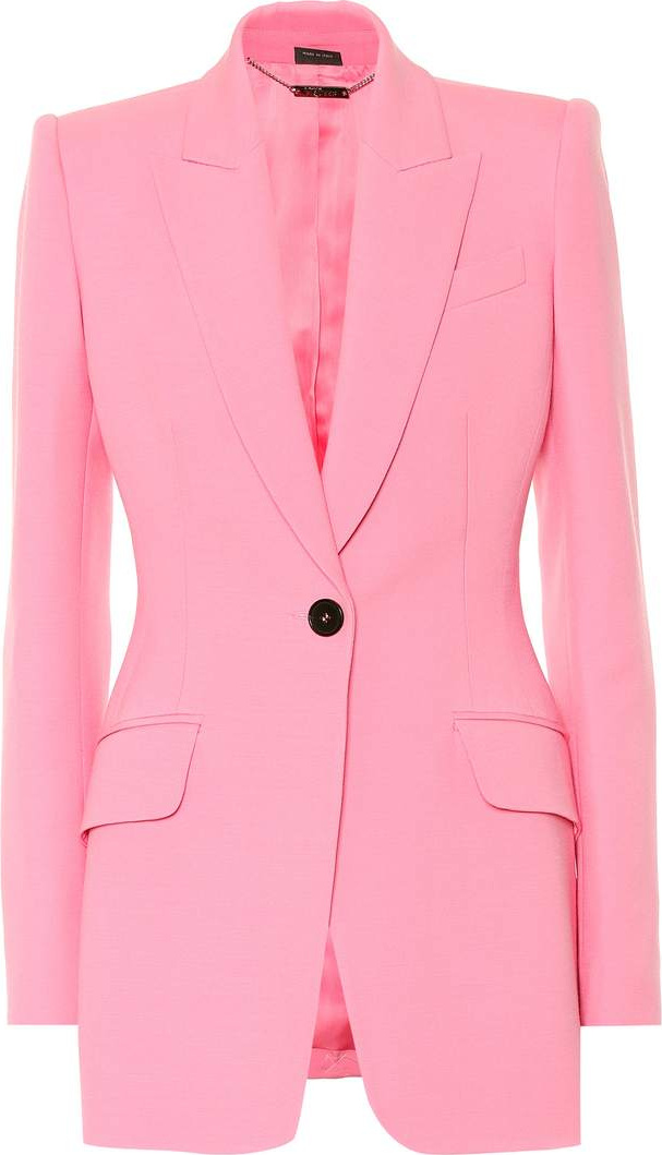 Alexander McQueen Wool and silk-blend blazer