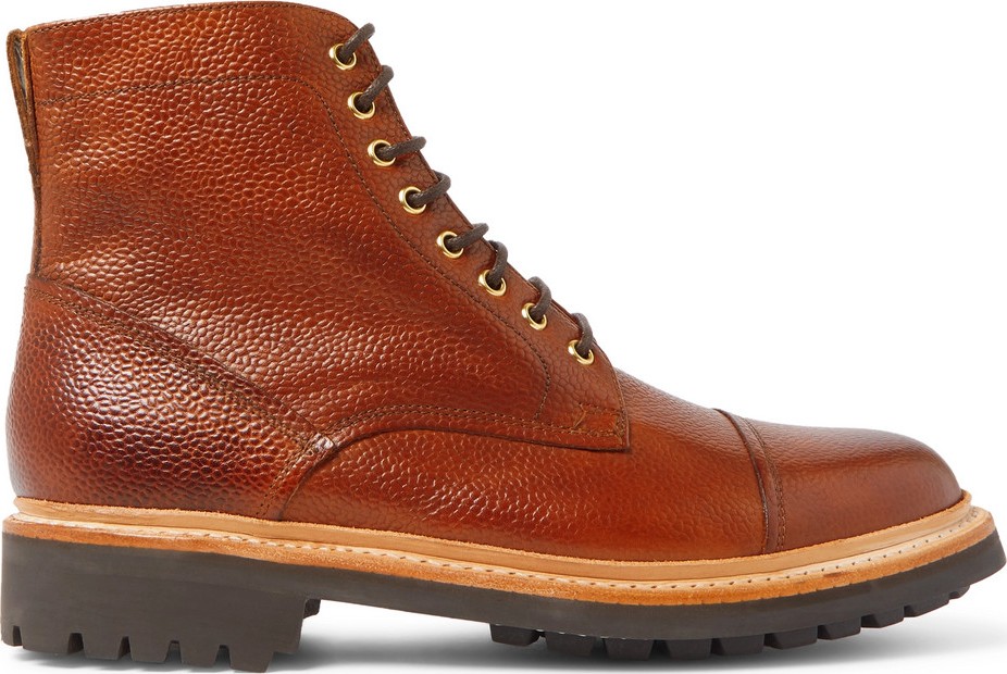 Grenson Joseph Cap-Toe Burnished-Leather Boots