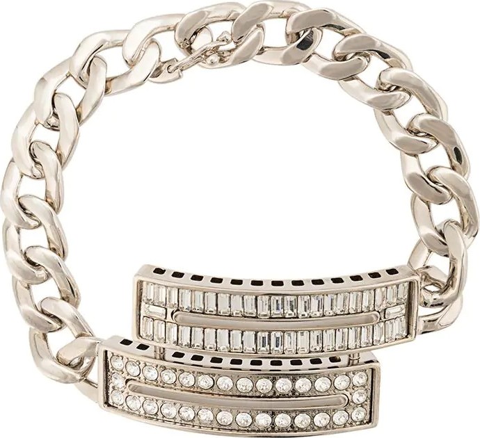 Maison Margiela crystal embellished curb chain bracelet